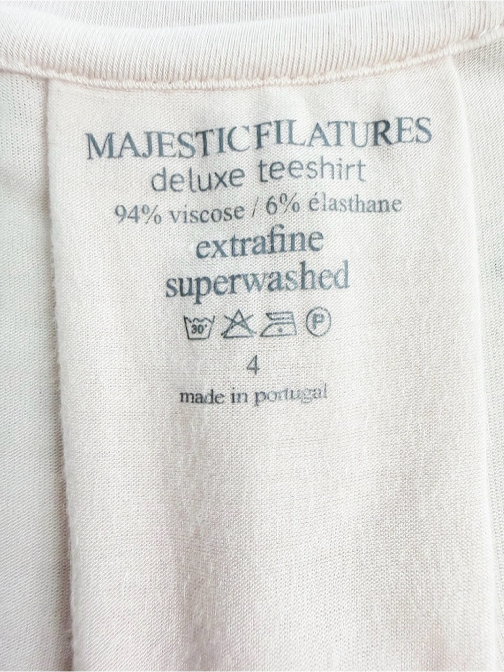 Majestic Filatures Pink V-Neck Tee Size S (4) Soft Stretch Top - Picture 3 of 6